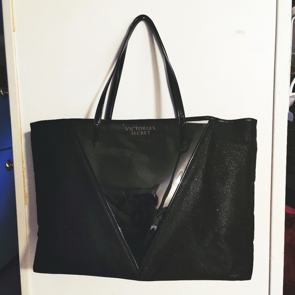 Victoria's Secret Handbags - Victoria's Secret Black Tote Handbag Purse